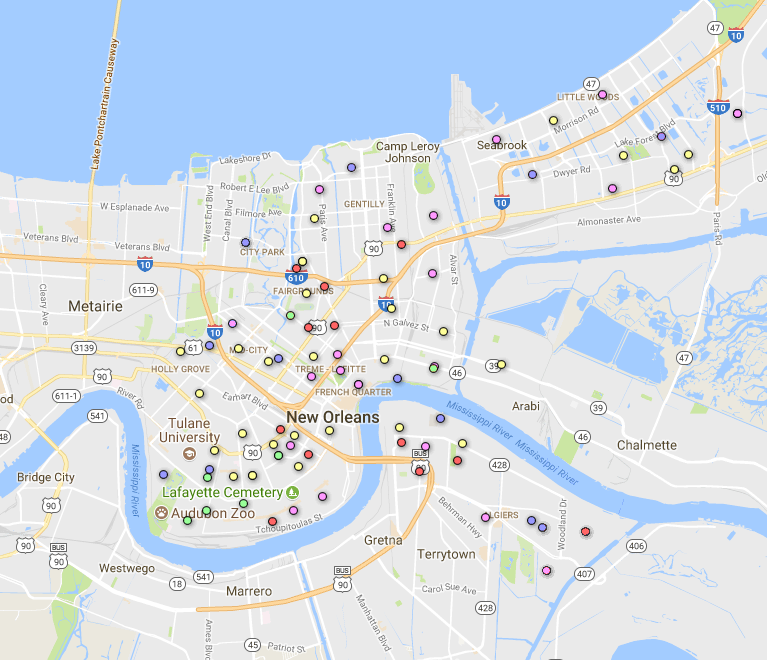 New Orleans School Map